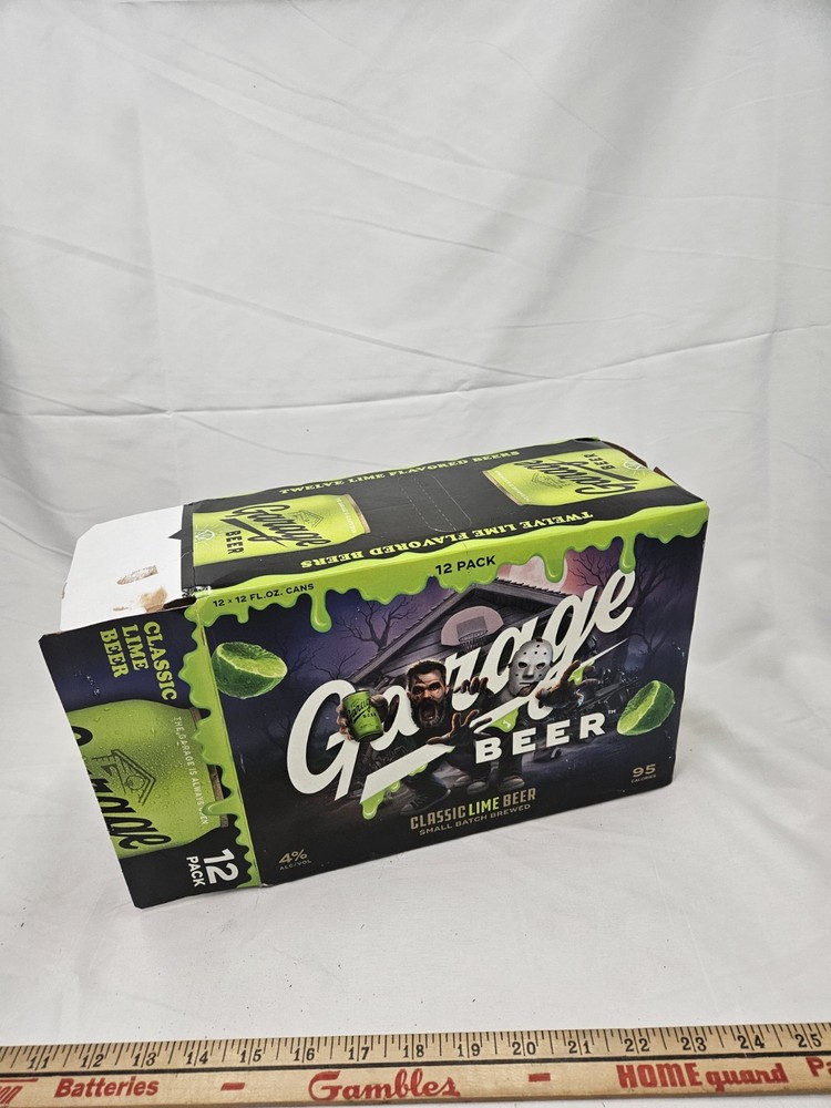 Garage Beer Lime Halloween 12 Pack Beer EMPTY BOX Green