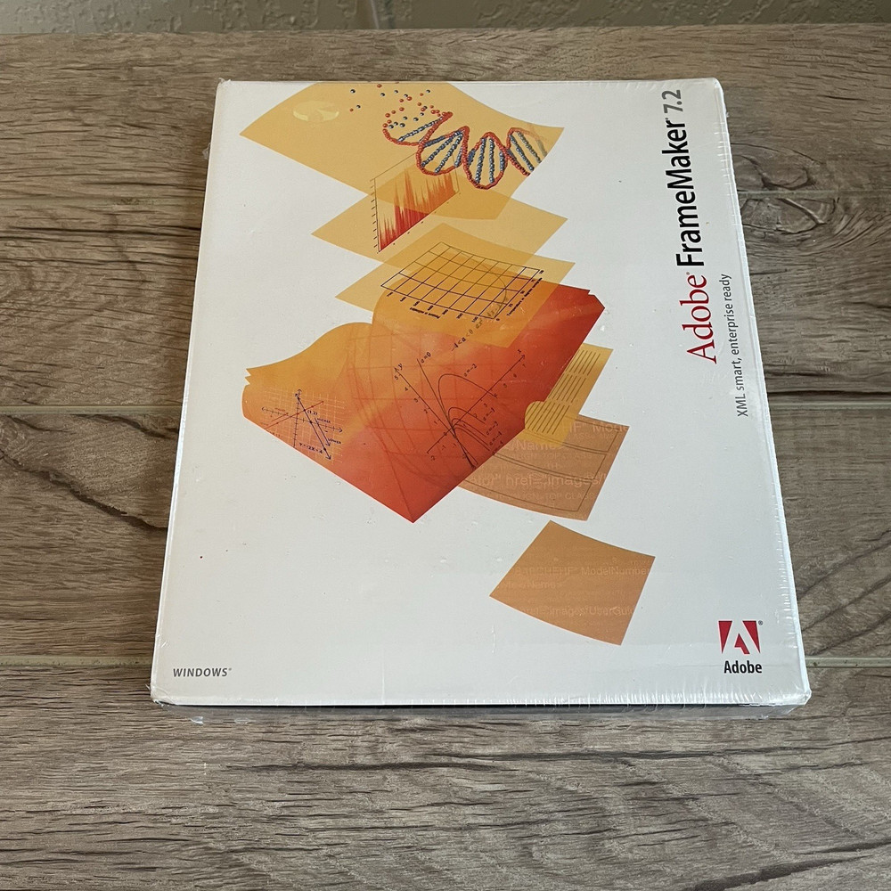 Adobe FrameMaker 7.2 for Windows SEALED Frame Maker XML SGML DTP Software 7 7.0