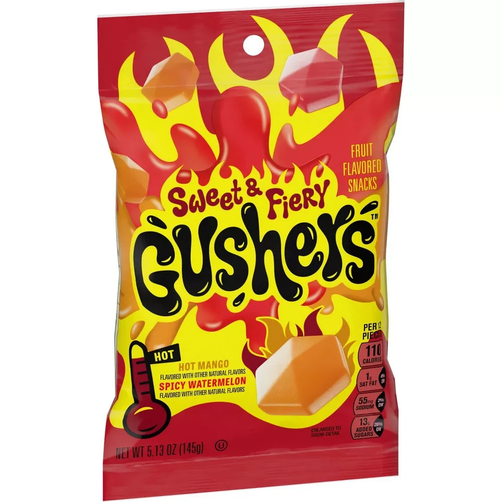 Gushers Sweet & Fiery Fruit Candy, 5.13 oz
