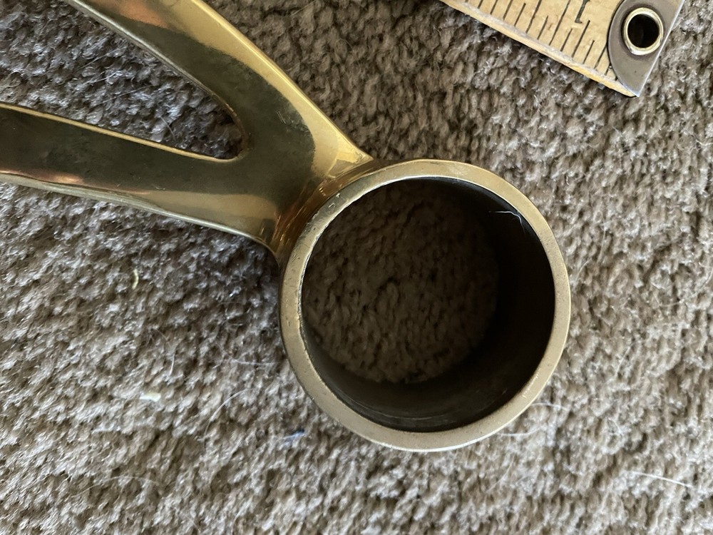 SOLID BRASS Bar Pub Foot Rail Support Pipe Bracket
