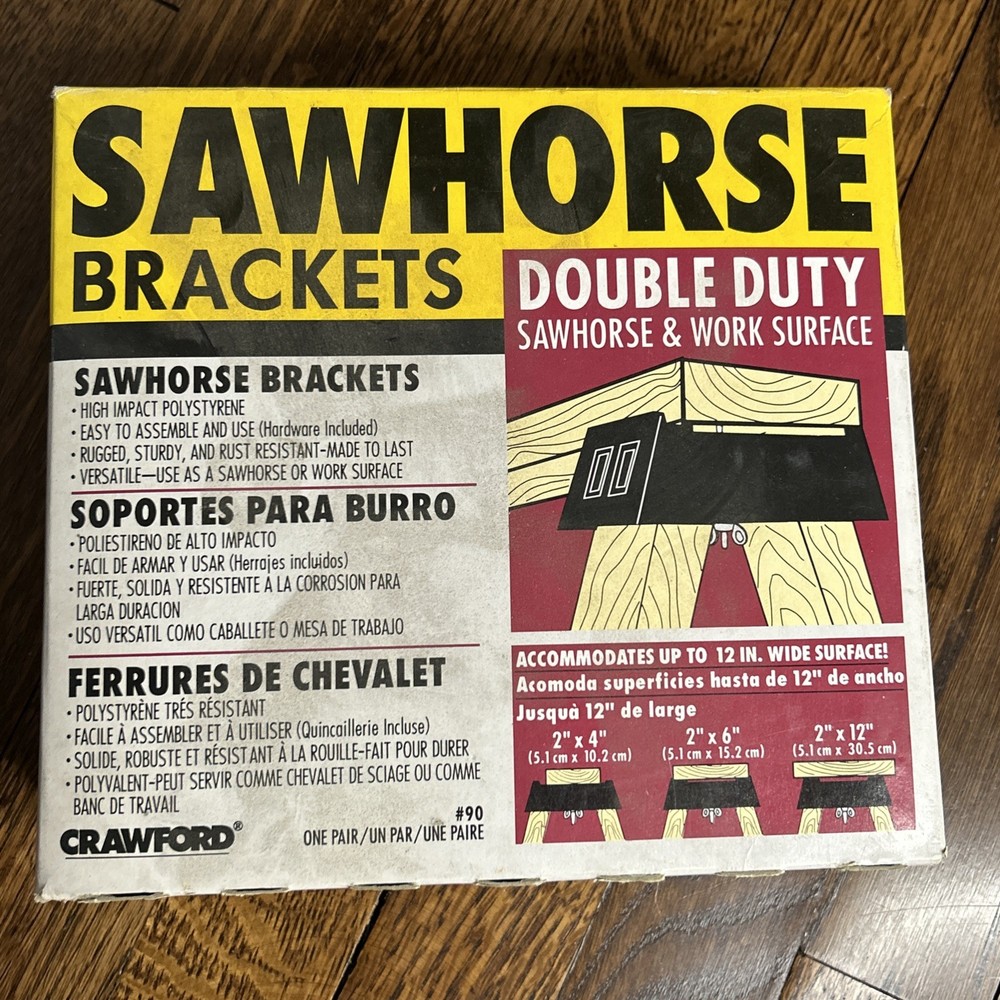 Crawford ® Double Duty Construction Grade Sawhorse Brackets #90