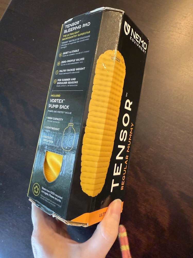 NEMO Equipment Tensor Regular Mummy Ultralight Sleeping Pad Yellow