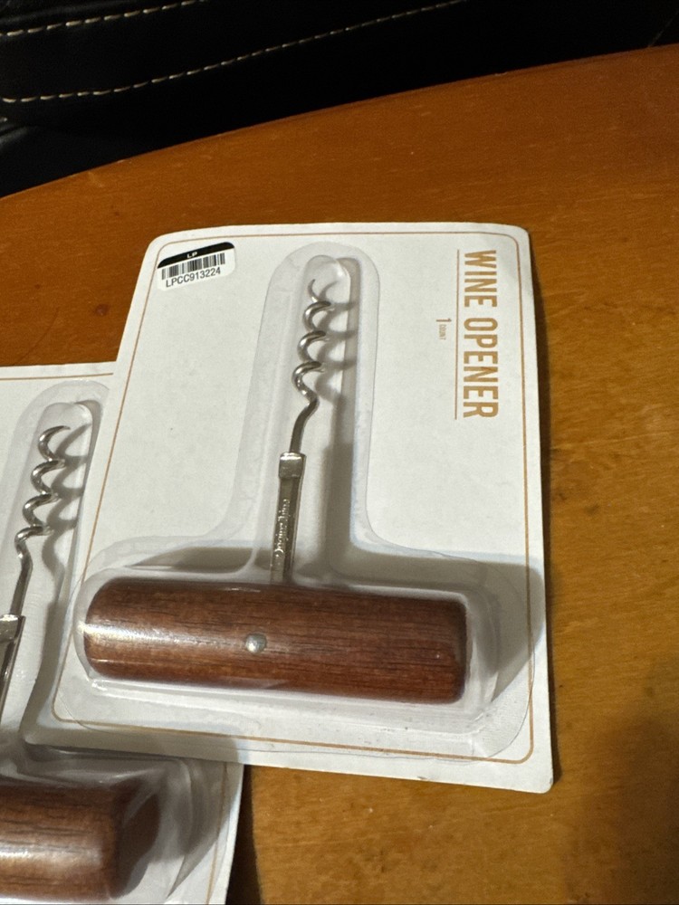 Set Of 2 Wooden Handle Wine Holders (NEW)