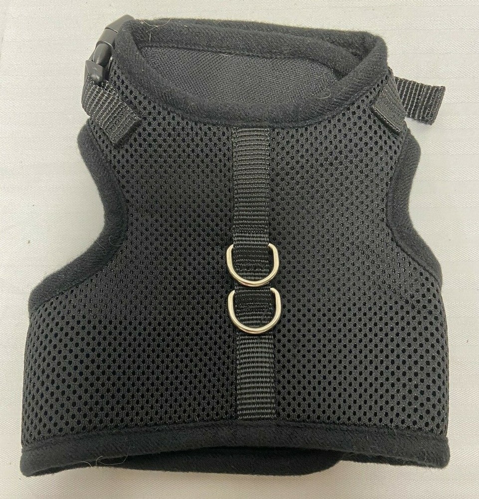 Puptech Soft Dog Harness And Leash Black