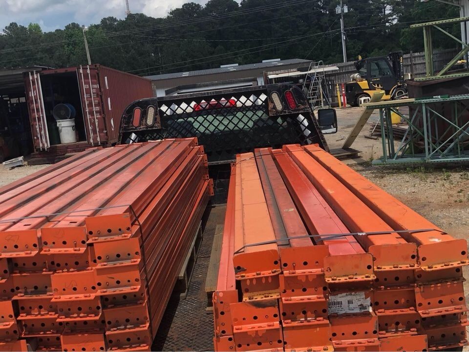 Used 120”x4 7/8 Teardrop Pallet Racking Beams
