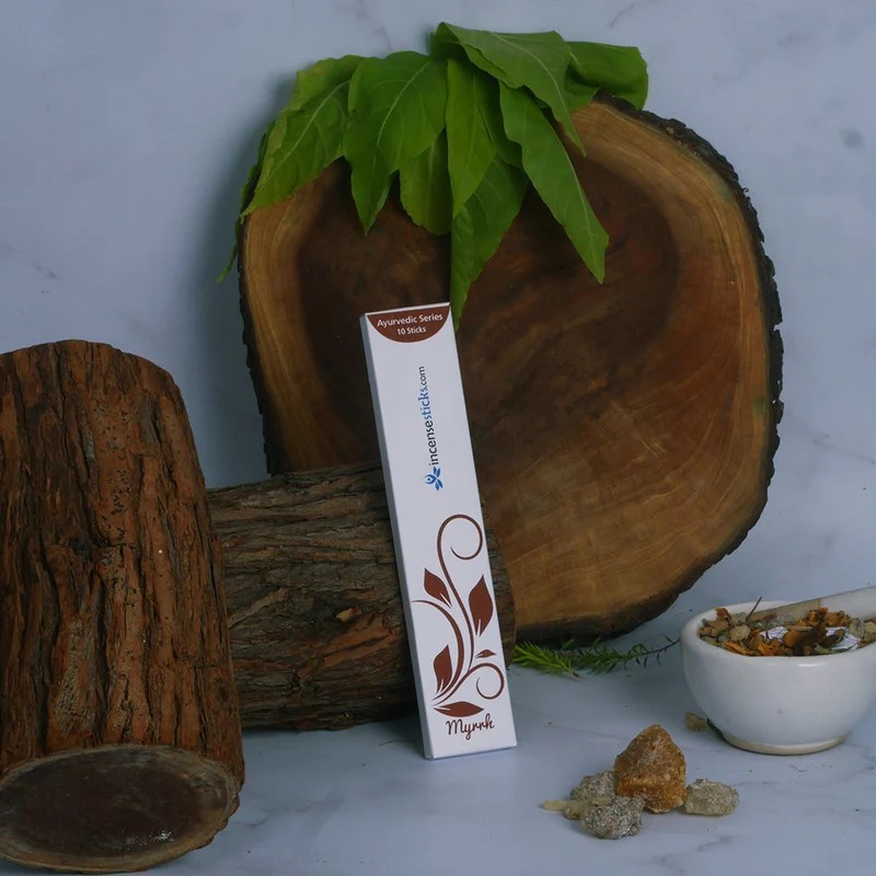Myrrh Incense 8" 10 Sticks Pack: 10 Packs