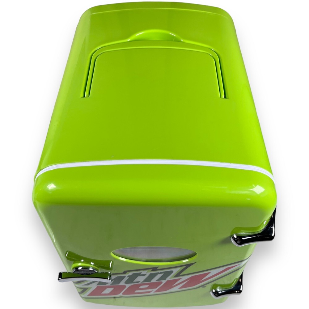 Mountain Dew MIS134MD-B Mini Portable Compact Personal Fridge Cooler 6 Can Cap