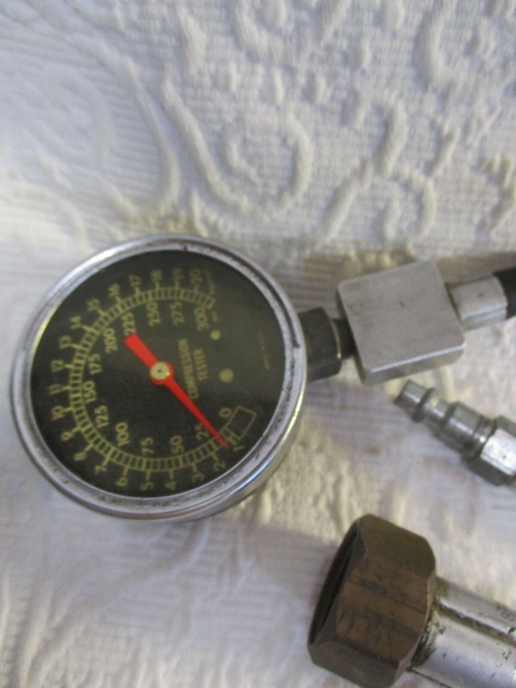 Vintage Compression Tester Compression Checker with Adapters Hoses Made in USA
