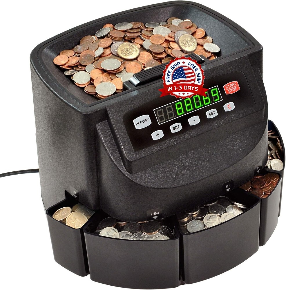 coin sorter and wrapper machine manual with crank money change counter sorting