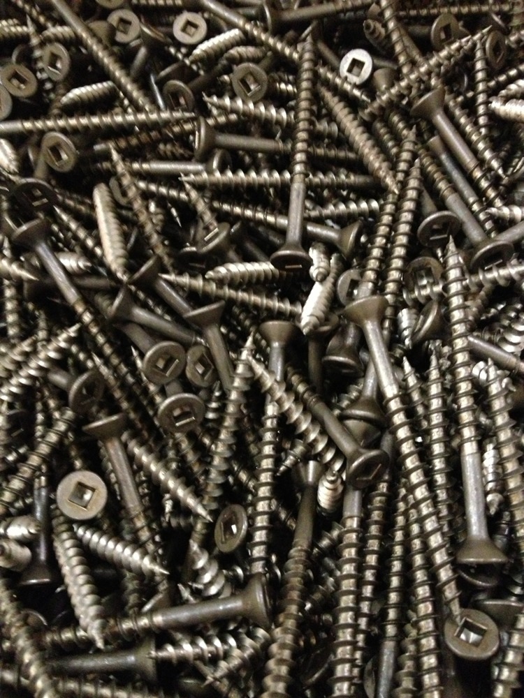 (100) 8x2 Square Flat Head Wood Screws (Plain and Lubed)