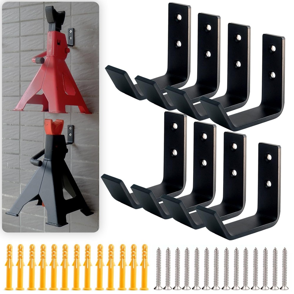 Jack Stand Wall Mount Organizer Heavy Duty Holder Hook 8 Pack