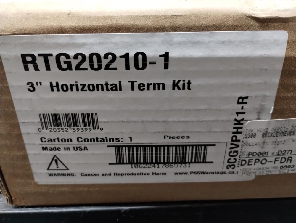 Rheem Horizontal Stainless Steel Concentric Termination Vent Kit RTG20210