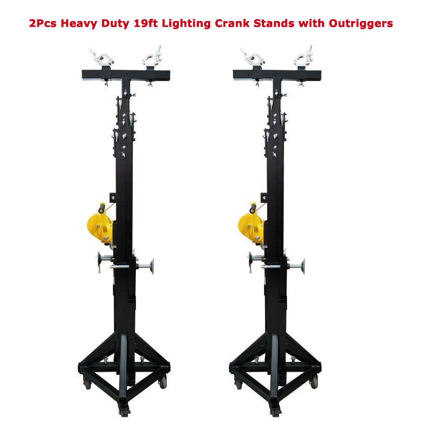 Heavy Duty Crank Stand 19 Ft Stage Lighting Truss System Crank Light Stand-2PCS