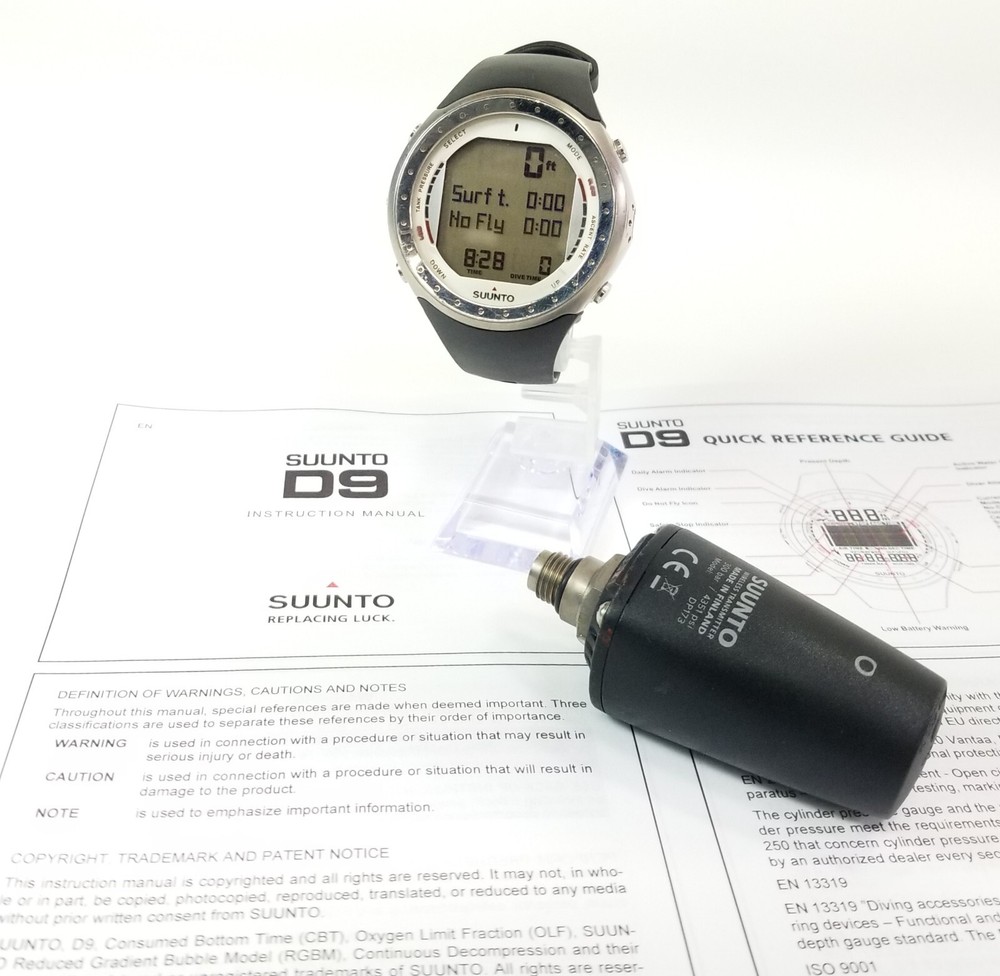 SUUNTO D9 Titanium SCUBA DIVE COMPUTER + Transmitter WRIST WATCH Wireless Nitrox