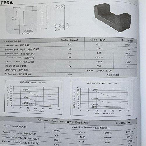 1pair UF86A Ultra Large U Shape Power Transformer ferrite core