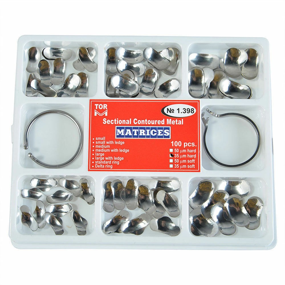 Dental Matrix Bands Ring Sectional Wedges Matrice Clamp Class Teeth Restoration