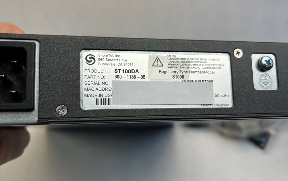 MITEL SHORETEL ST100DA T1/E1 VOICE SWITCH FULLY TESTED 10582 + BRACKETS