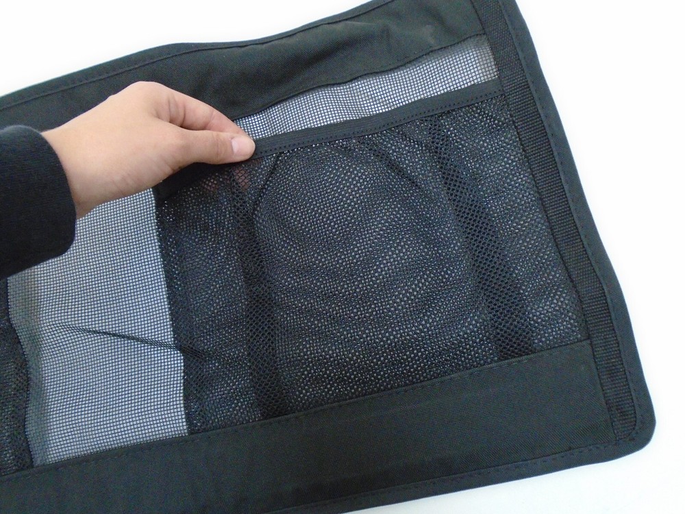 BOAT SEAT BACK STORAGE BLACK MESH 28" X 14" MARINE