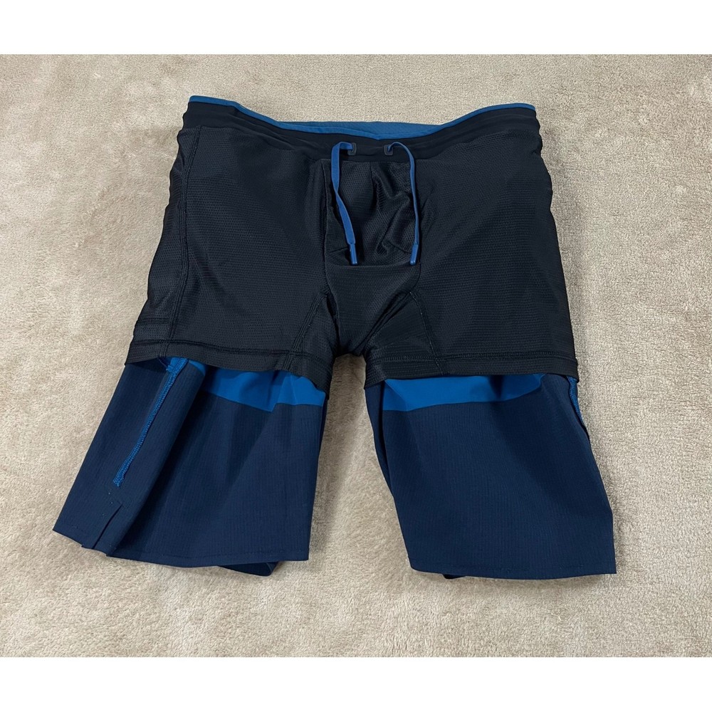 Lululemon T.H.E short Mens size Medium blue Training Athletic Gym