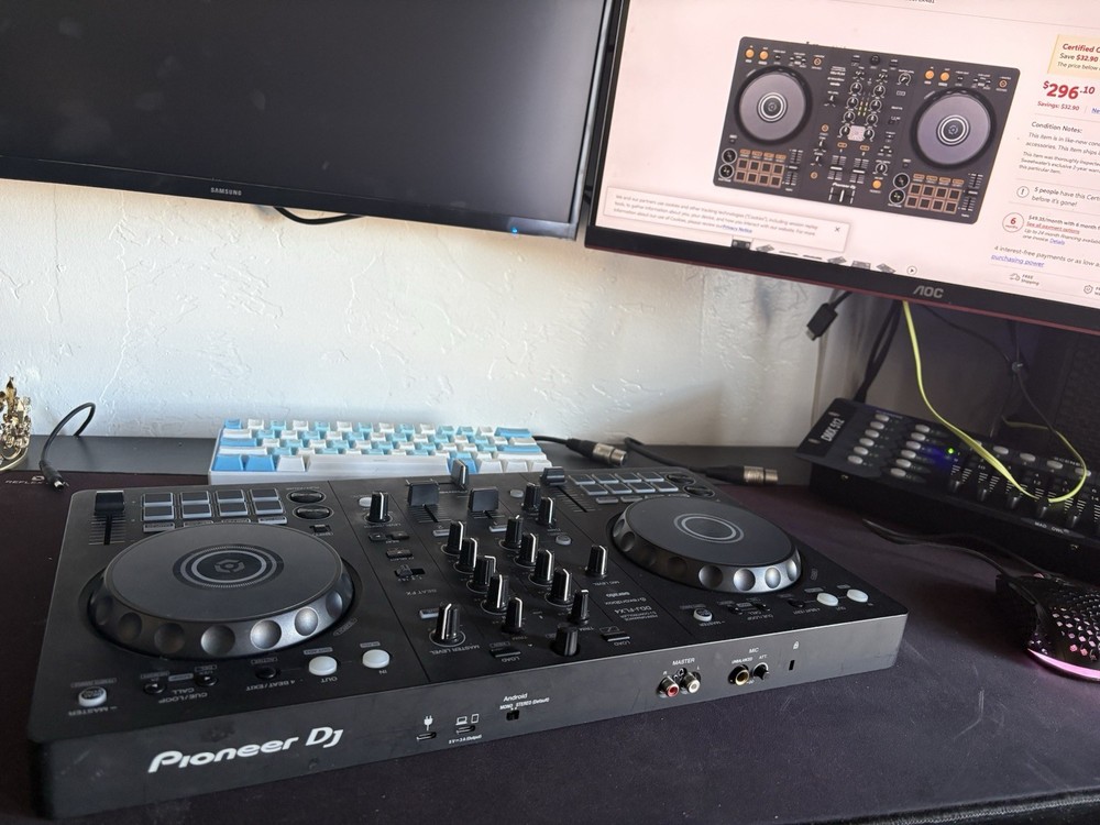 Pioneer DJ DDJ-400 Double Deck Controller, Loop/Sampler, Sound Card, Black