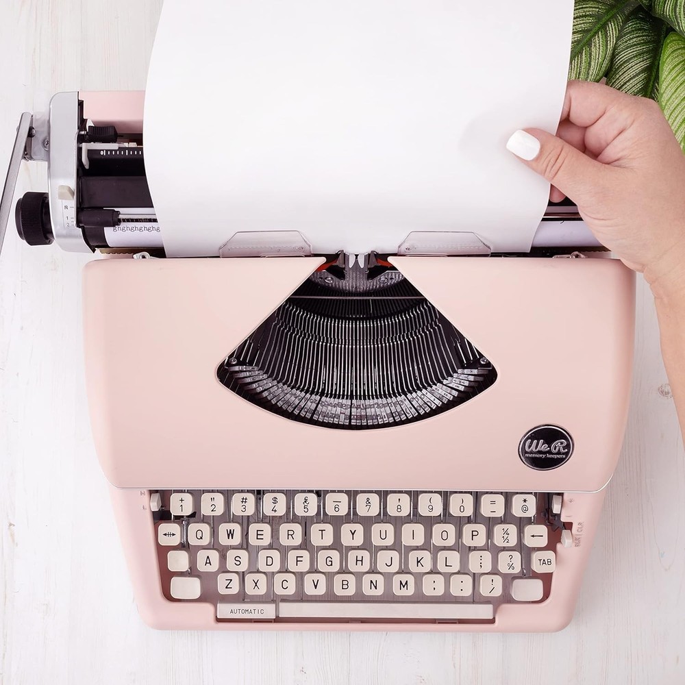 We R Memory Keepers Pink Typecast Retro Manual Typewriter Ships FAST & SAFE