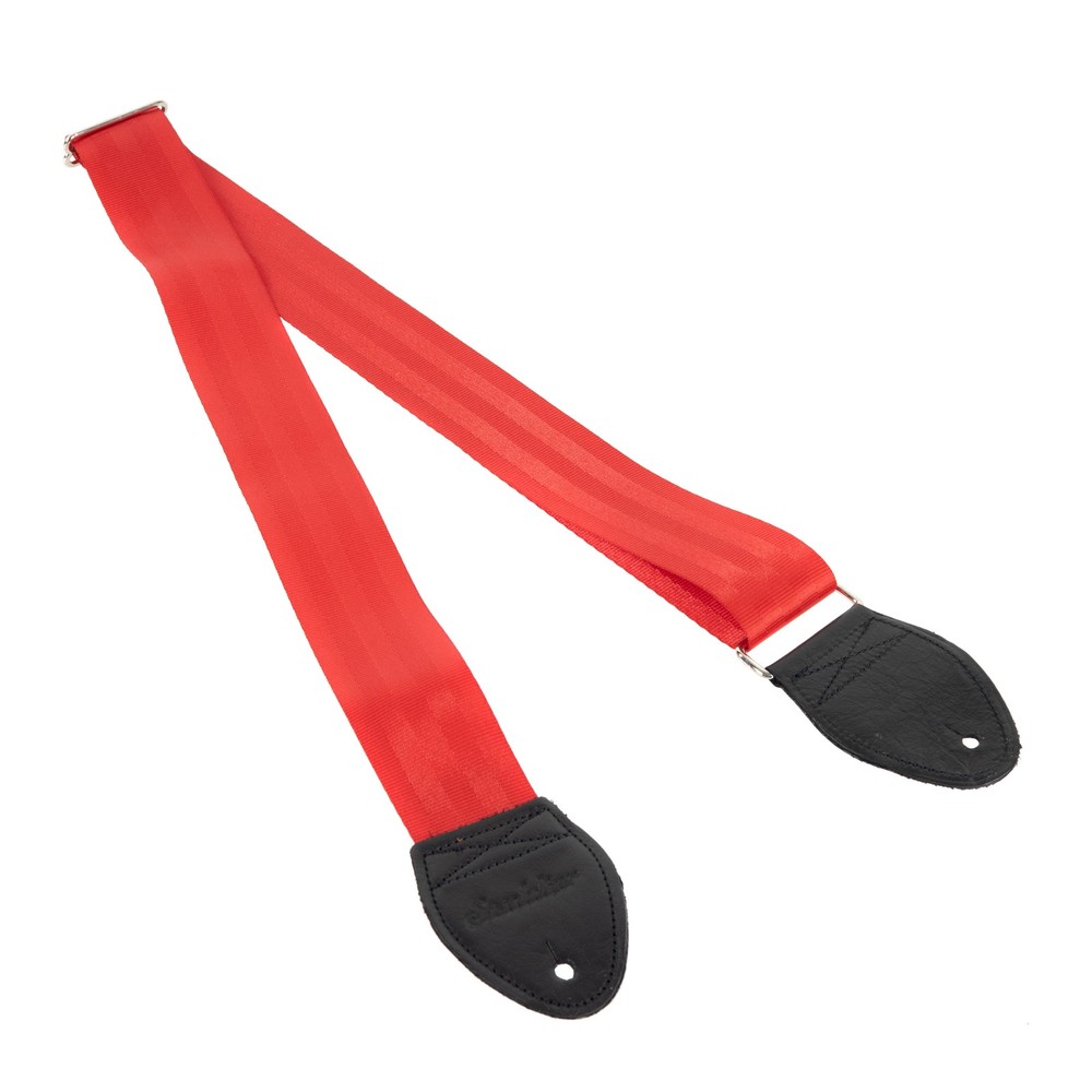 Souldier Guitar Strap Plain Red with Black Ends