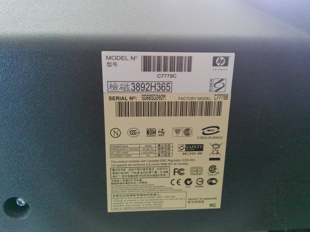 HP DesignJet C7779C 24" Wide Format Large Printer/Plotter w/ Ink Cartridges