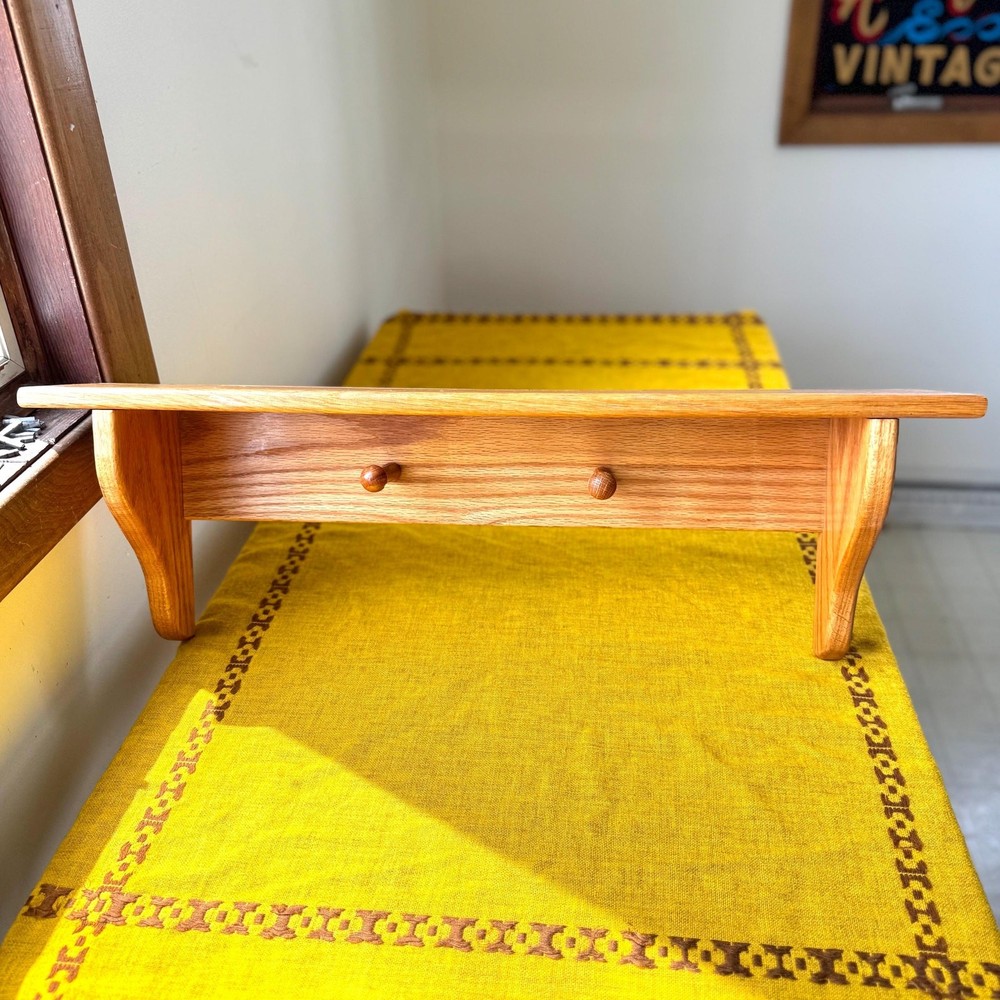 Vintage Oak Floating Peg Shelf