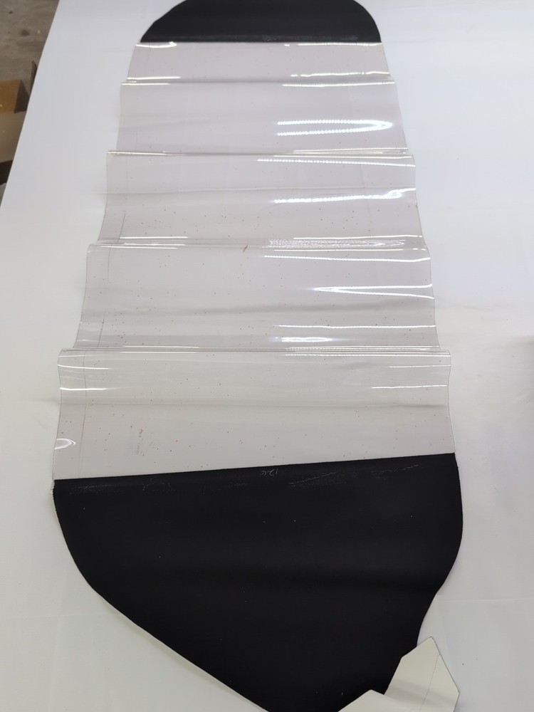 1968-72 GM Intermediate Plastic Curtain Top Replacement - White/Black Cloth