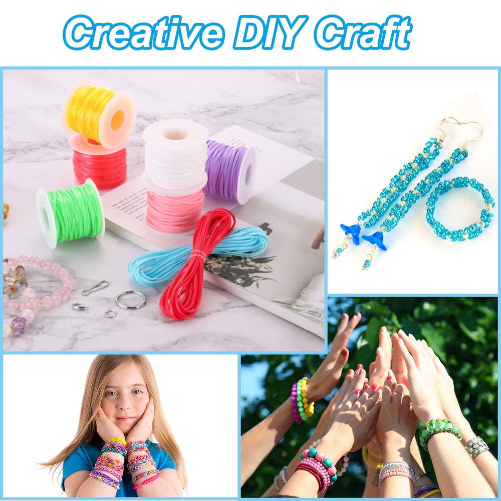 Lanyard String Kit, Lacing Cord with Accessories, Black