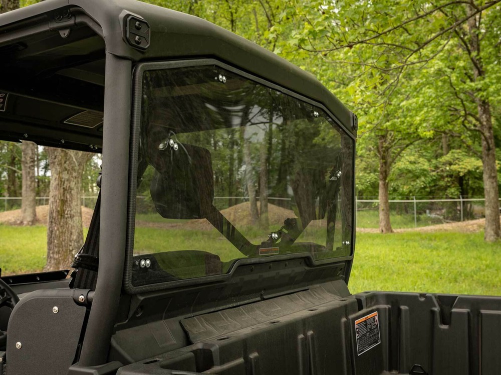 SuperATV Scratch Resistant Lightly Tinted Rear Windshield for Can-Am Defender