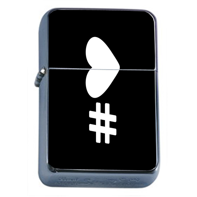 Hashtags D7 Flip Top Oil Lighter Wind Resistant
