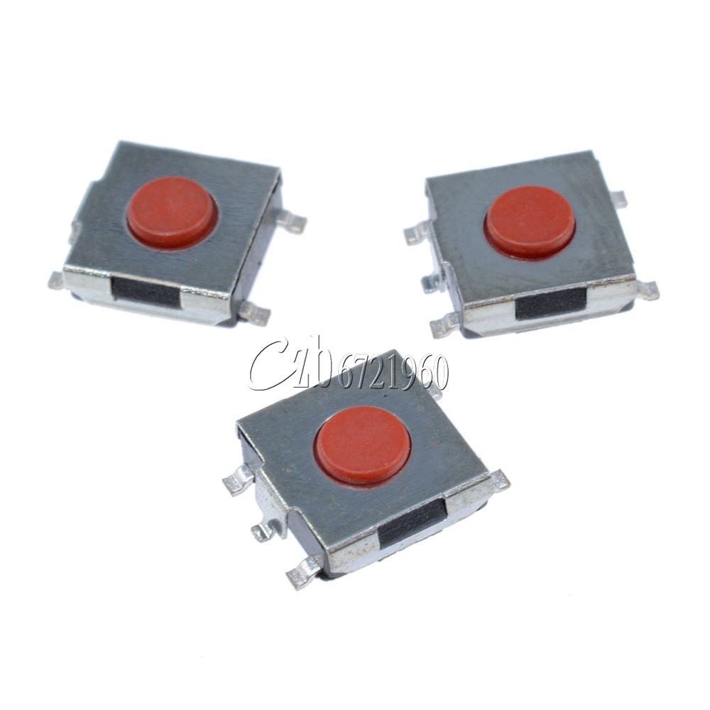 100pcs 6x6x2.5mm Tactile Push Button Switch Tact Switch Micro Switch 4 Pin SMD