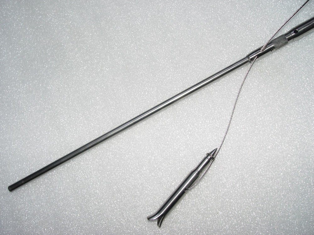 Slip Tip for Pole Spear 6mm Threading 13" with steel cable