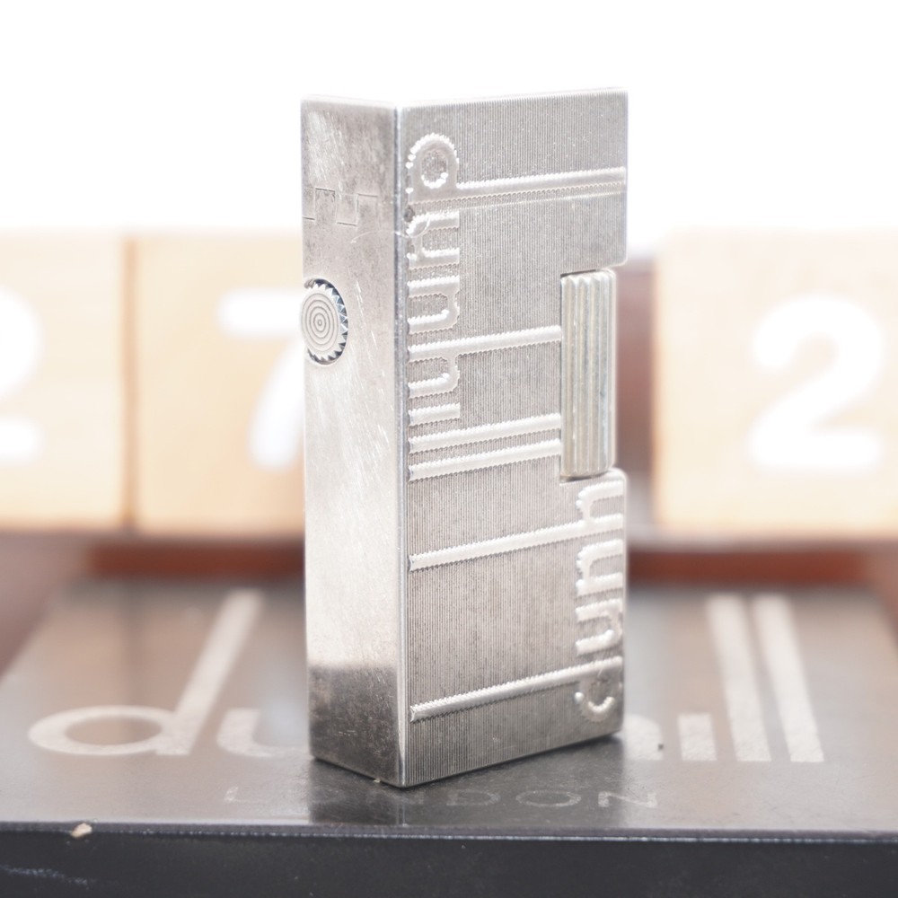 Dunhill Mini Lighter Silver _ Signature _Ultrasonically Cleaned_Working