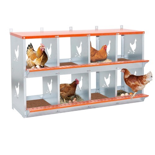 Chicken coop 8. Wall-mounted metal nesting box for hens/ducks