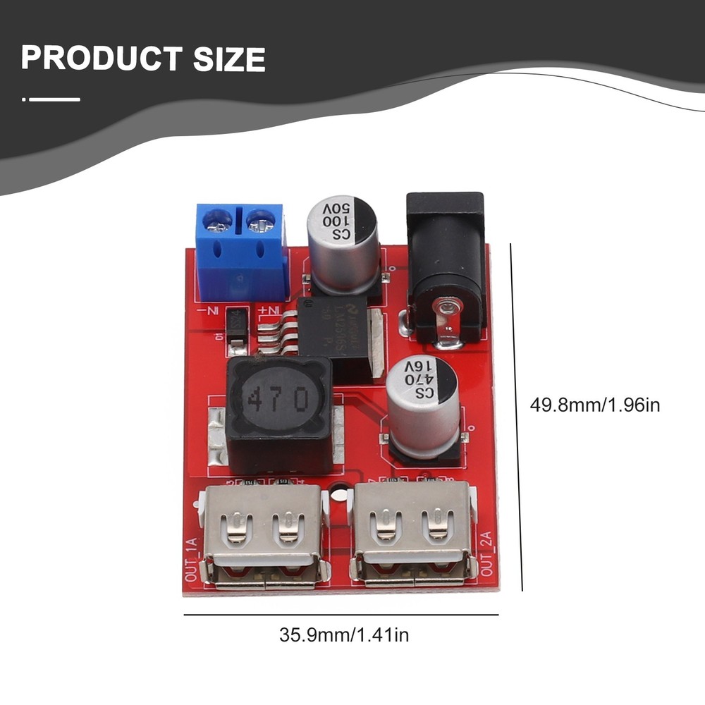 Solar Controller Charger 3A Dual USB Output 6V to 40V DC Solar Power Module