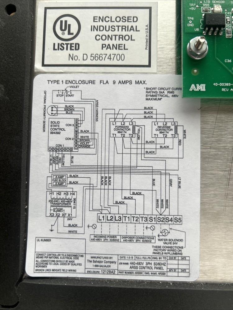 NEW Salvajor ARSS Automatic Reversing Start Stop Control Panel LPU.