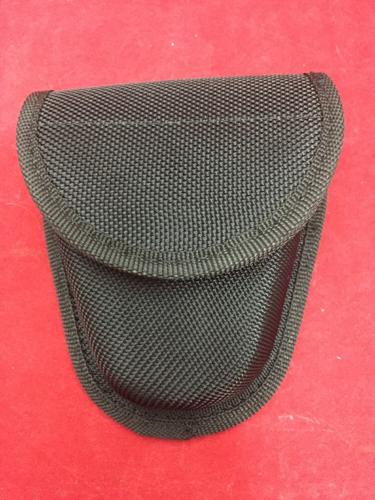 TRU-SPEC Black Ballistic Nylon Handcuff Case Belt Loop Snap Button