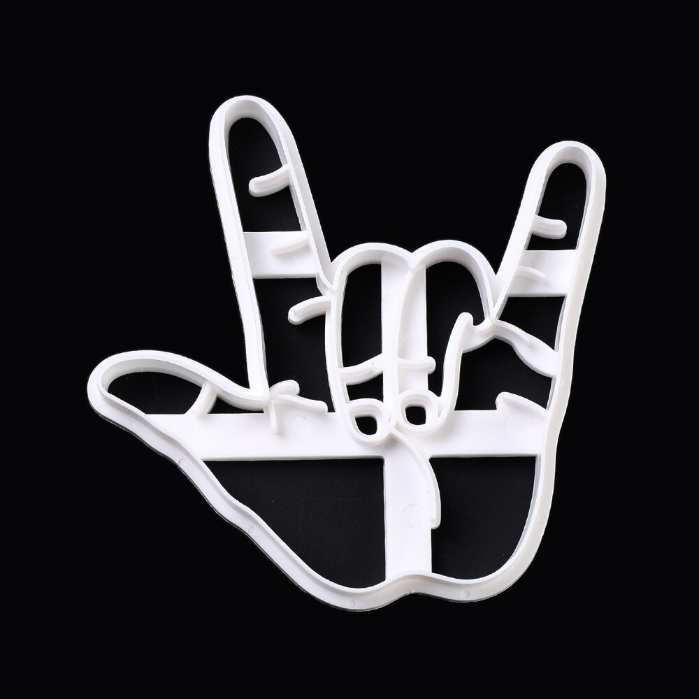 Sign Language Hand Cookie Cutter ASL I Love You Baking Tools 96mm