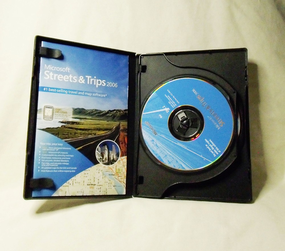 Microsoft Streets & Trips 2006, Travel & Map 2-Disc CD, Pocket PC. GPS Feature