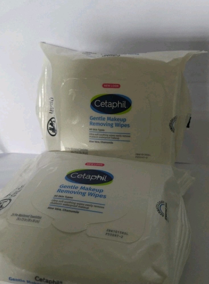2 Gentle Makeup Removing Wipes, 25 Pre-Moistened Towelettes