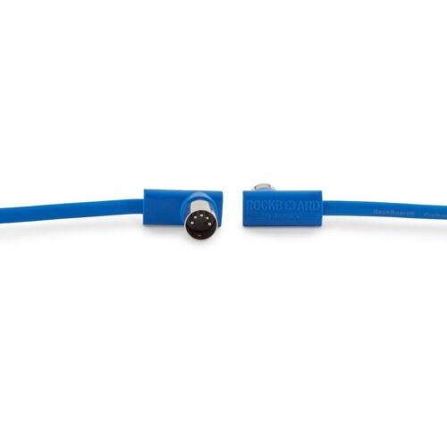 RockBoard Flat MIDI Cable 30 cm 12 in, Blue 2-PACK