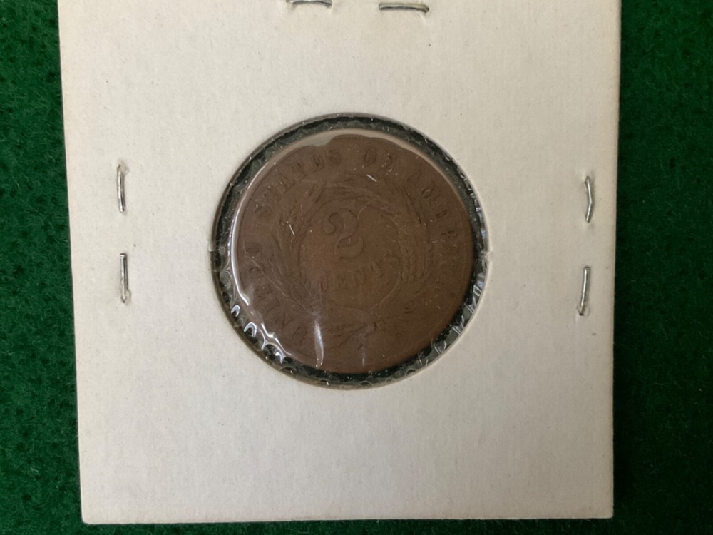1866 Two Cent Coin - T;6