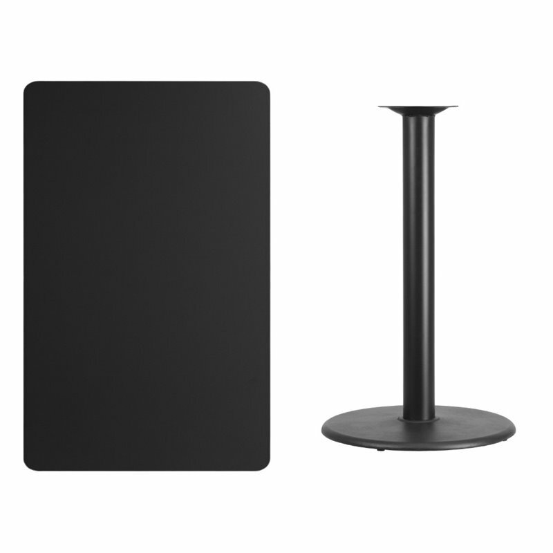 Bowery Hill 30" x 48" Restarant Bar Table in Black