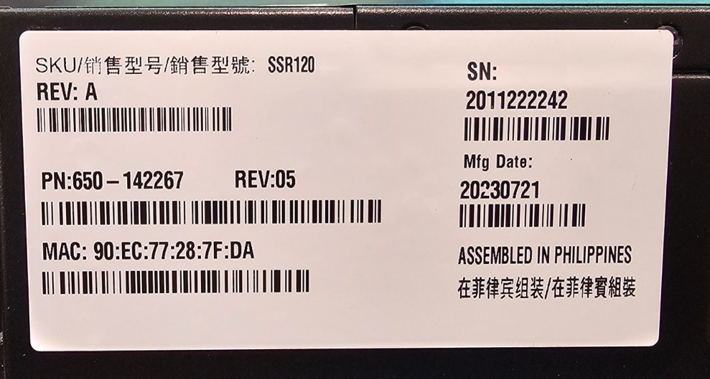 Juniper Networks SSR120 Session Smart Router *OPEN BOX*