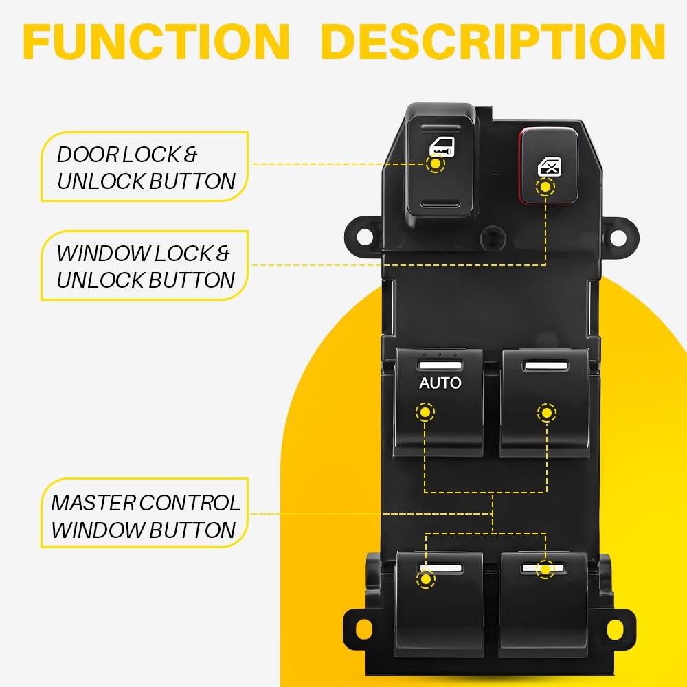 Electric Power Master Window Control Switch Front Driver For Honda Fit 2009-2014