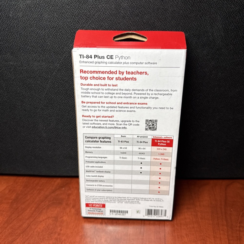 Texas Instruments TI-84 Plus CE Python Graphing Calculator New (8975)