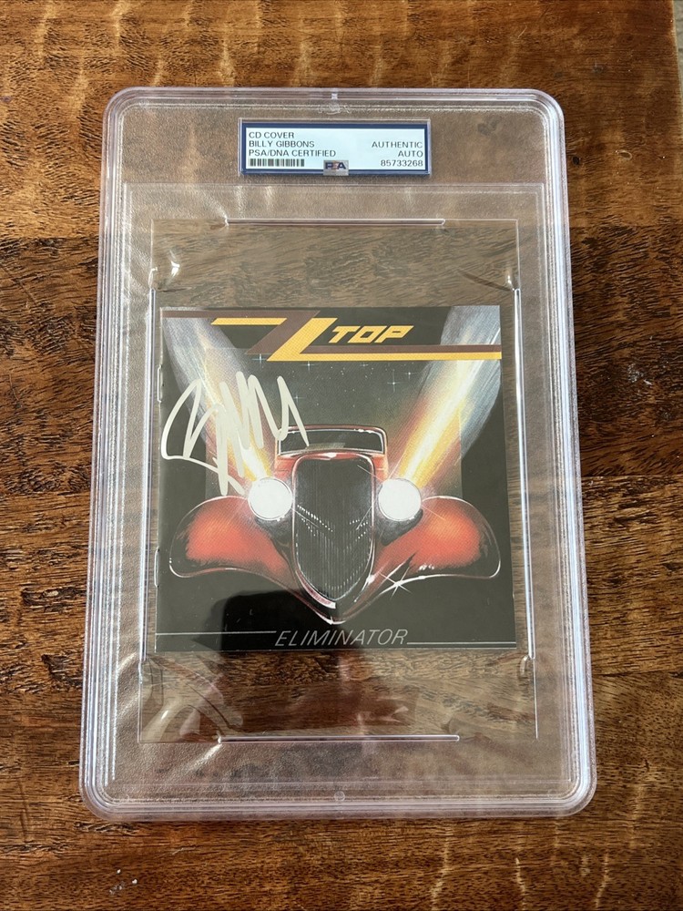 Billy Gibbons Signed Eliminator Cd PSA/DNA Coa Slab Autographed
