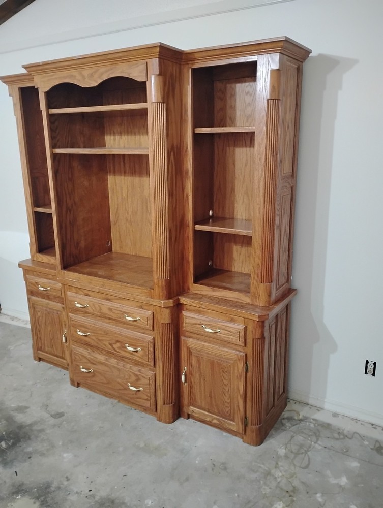 entertainment center wall unit used